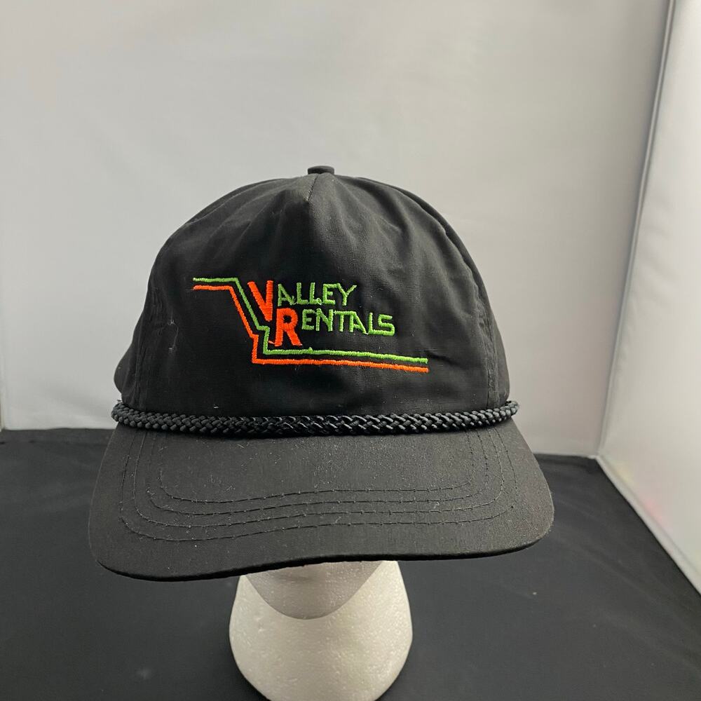 Black Valley Rentals Green Orange Embroidered Hat Cap Rope Indie Grandpa